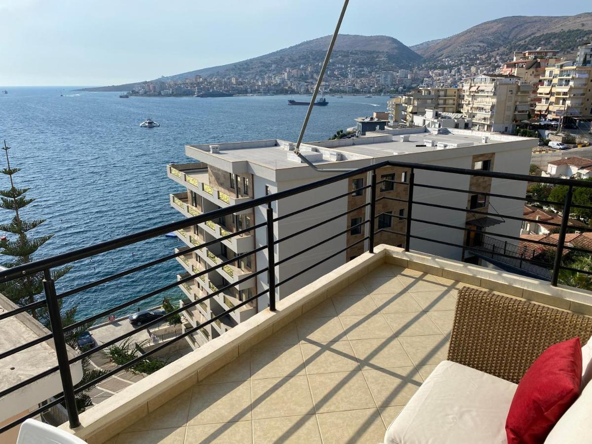 Apartment With Huge Sea View Balcony Саранде Екстериор снимка