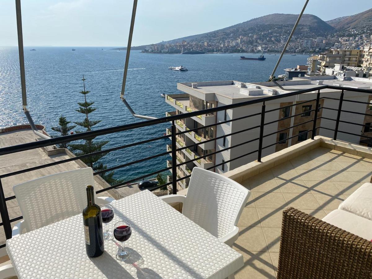Apartment With Huge Sea View Balcony Саранде Екстериор снимка
