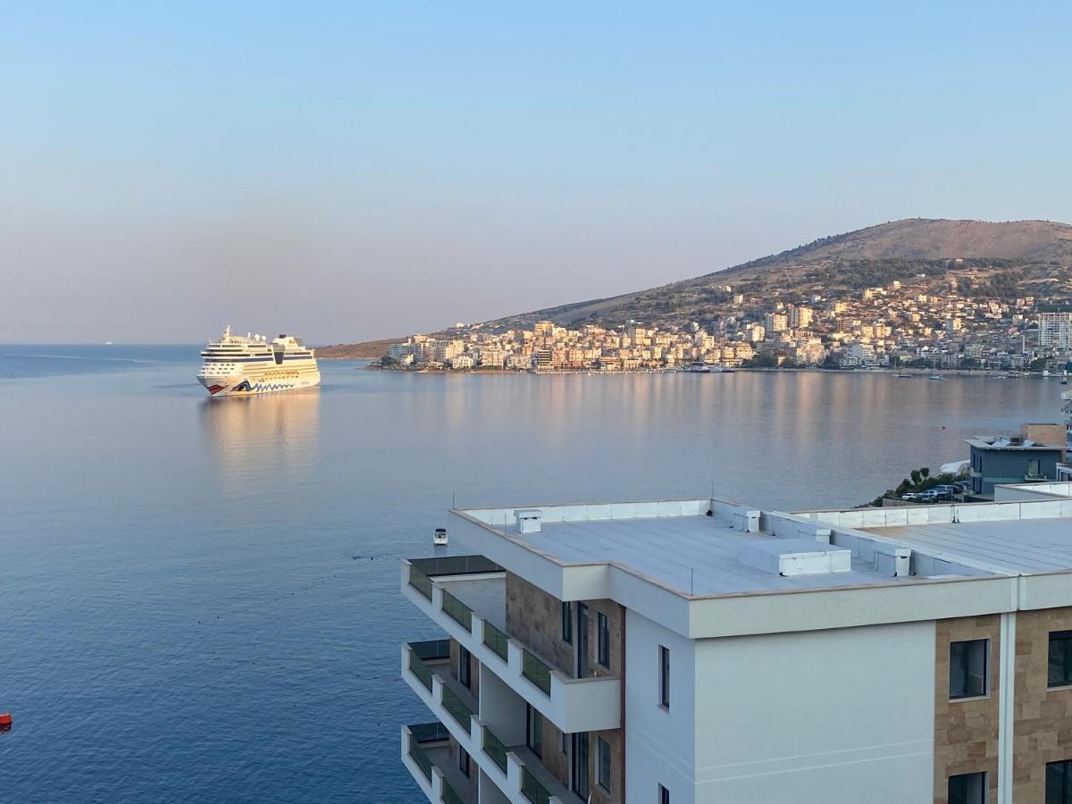 Apartment With Huge Sea View Balcony Саранде Екстериор снимка